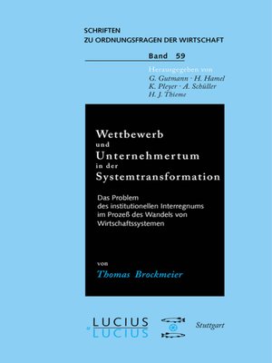 cover image of Wettbewerb und Unternehmertum in der Systemtransformation